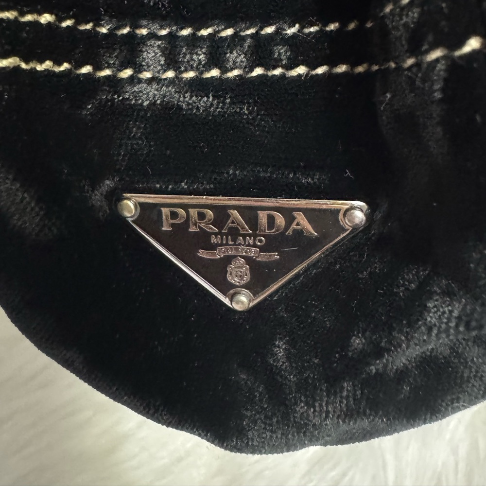PRADA Black Velvet Women's Hobo Bag - Picture 4 of 12